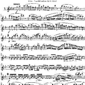 长笛曲谱 | 库劳长笛二重奏练习三段OP.81 Flute 1 NO.3 Kuhlau 库劳