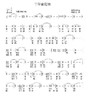 千年青花泪_通俗唱法乐谱_词曲:时夫宝 王斌