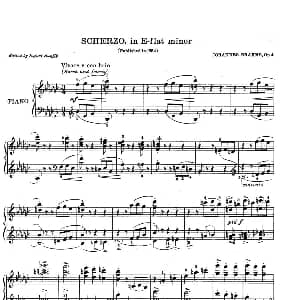 Scherzo in e flat Min Op 4 钢琴谱 约翰内斯 勃拉姆斯