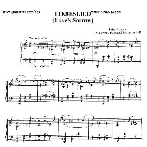 Liebesleid 钢琴谱 弗里兹•克莱斯勒 Fritz Kreisler 曲 拉赫玛尼诺夫改编