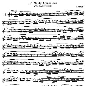萨克斯谱 | 25 Daily Exercises 之12 H klose
