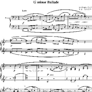 G minor Ballade 钢琴谱
