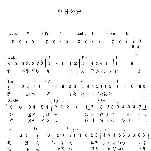 单身公害 吉他谱 蔡依林