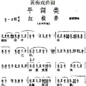 黄梅戏谱 | 黄梅戏曲调平词类 红楼梦