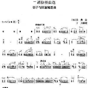 二胡谱 | 二胡独奏曲选 引子与回旋随想曲 法 圣桑曲 于川移植