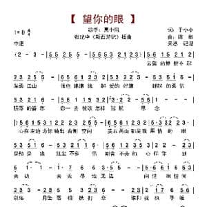 望你的眼_歌曲简谱_词曲:于小小 陈彤