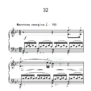 练习曲 32 钢琴谱