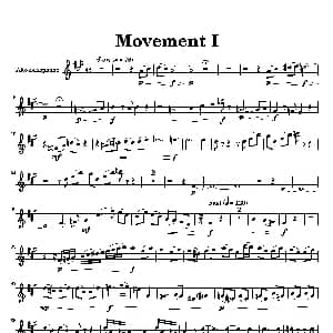 萨克斯谱 | Movement 四重奏中音萨克斯分谱