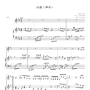 认错 钢琴谱 无限的未知记谱 制谱