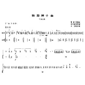 秦腔牌子曲 中音板胡 扬琴伴奏