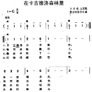 在卡吉德洛森林里 波兰 _外国歌谱