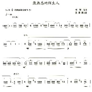 笛子谱 | 最熟悉的陌生人 柯肇雷