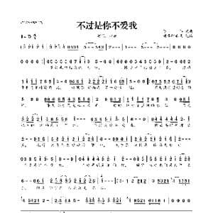 不过是你不爱我_歌曲简谱_词曲:陈伟 陈伟