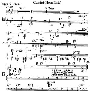 Gemini Horn Parts 钢琴谱