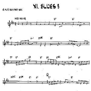 萨克斯谱 | BLUES3 15首爵士练习曲之11 Bob Mintzer