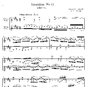 萨克斯谱 | Inventions 巴赫15首创意曲 二重奏—12