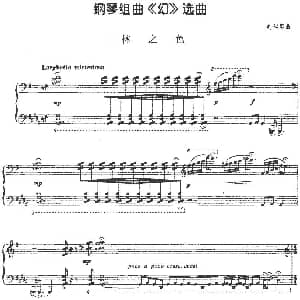 钢琴组曲 幻 选曲 林之色 钢琴谱 刘旭娜