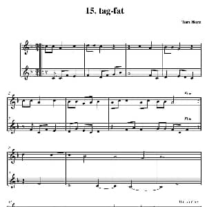 小提琴谱 | tag fat 简易二重奏 Tom Horn 霍恩 汤姆