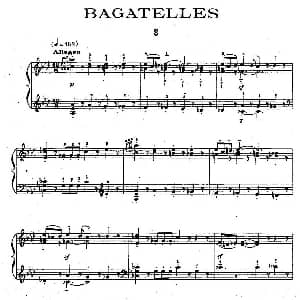 Ten Bagatelles Op.5 钢琴谱 亚历山大 齐尔品 Alexander Tcherepnin