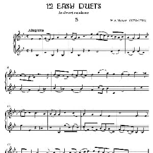 萨克斯谱 | 12首单簧管萨克斯重奏之五 莫扎特