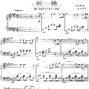 祈祷 钢琴谱 金宰锡