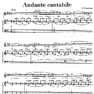 萨克斯谱 | Andante cantabile 中音萨克所 钢琴伴奏 版本二 G Concone