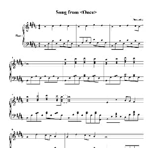Song from Once 钢琴谱