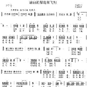 洁白的梨花在飞翔_歌谱投稿_词曲:张金余 胡德顺