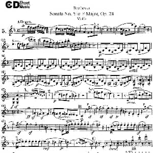 小提琴谱 | Violin Sonata No.5 in F Major Op.24