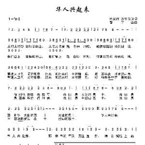 华人兴起来_歌谱投稿_词曲:刘彼得 沙仑玫瑰 香草山