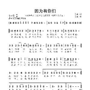 因为有你们 _歌谱投稿_词曲:焦响 焦响