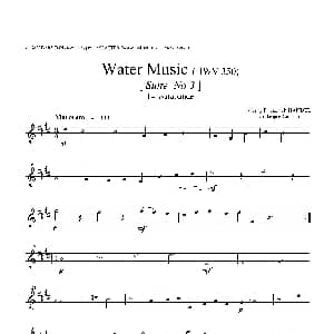 萨克斯谱 | Water Music HWV.350 No.3 第二上低音萨克斯