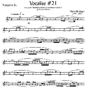 Bordogni Vocalise #21 小号 Marco Bordogni
