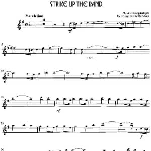 萨克斯谱 | 经典蓝调小品 Strike up the Band