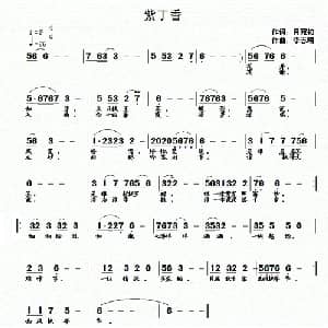 紫丁香_通俗唱法乐谱_词曲:月宛初 李志明