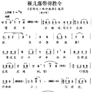 昆曲 雁儿落带得胜令 宝剑记 林冲夜奔 选段 林冲唱段
