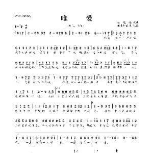 唯爱_歌曲简谱_词曲:马健南 马健南