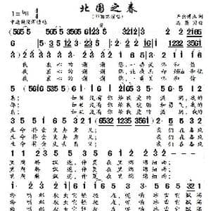 ​北国之春 _歌曲简谱_词曲:井出博正 远藤实