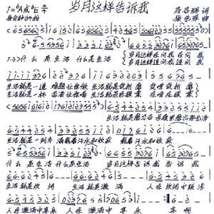 岁月这样告诉我_歌谱投稿_词曲:马召辉 张艺军