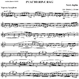 萨克斯谱 | PEACHERINE RAG 四重奏 高音萨克斯分谱