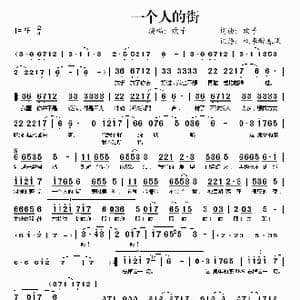 一个人的街_歌谱投稿_词曲:欢子 欢子