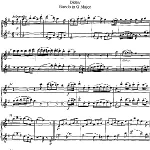 长笛曲谱 | 迪埃特长笛二重奏G大调回旋曲 Rondo in G Major Dietter 迪埃特