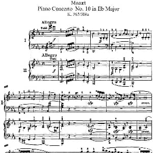 二十八部钢琴协奏曲 No.10 钢琴谱 莫扎特