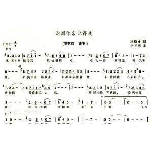 谢谢你常记得我_通俗唱法乐谱_词曲:林煌坤 小谷充