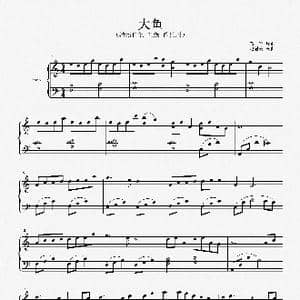 赵胤先钢琴曲谱 大鱼 _歌曲简谱_词曲:尹约 钱雷