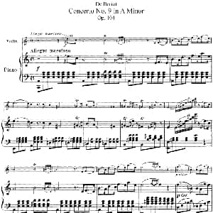 小提琴谱 | Beriot Concerto No.9 in A Minor Op.104 贝里奥 A小调第九小提琴协奏曲 Op.104 小提琴 钢琴伴奏 贝里奥