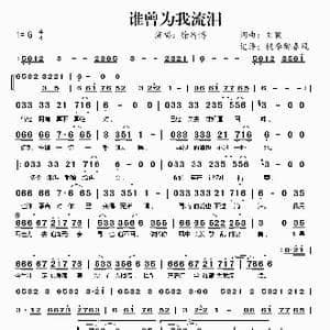 谁曾为我流泪_歌谱投稿_词曲:刘颖 刘颖