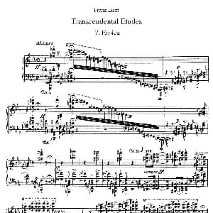 12首超级技巧练习曲 Eroica 钢琴谱 李斯特