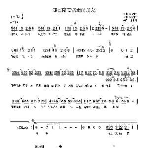 那些陪着我走的朋友_歌谱投稿_词曲:何沐阳 何沐阳