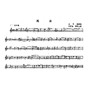 练曲 短箫 五线谱 朴哲浩记谱